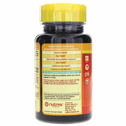 BioAstin Vegan 12 Mg Hawaiian Astaxanthin, NXH